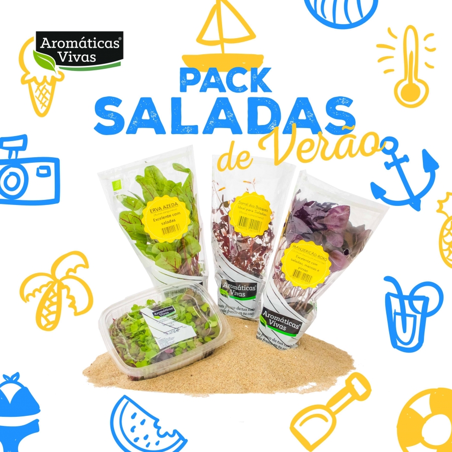 Saladas de Verão - Pack de ervas aromáticas